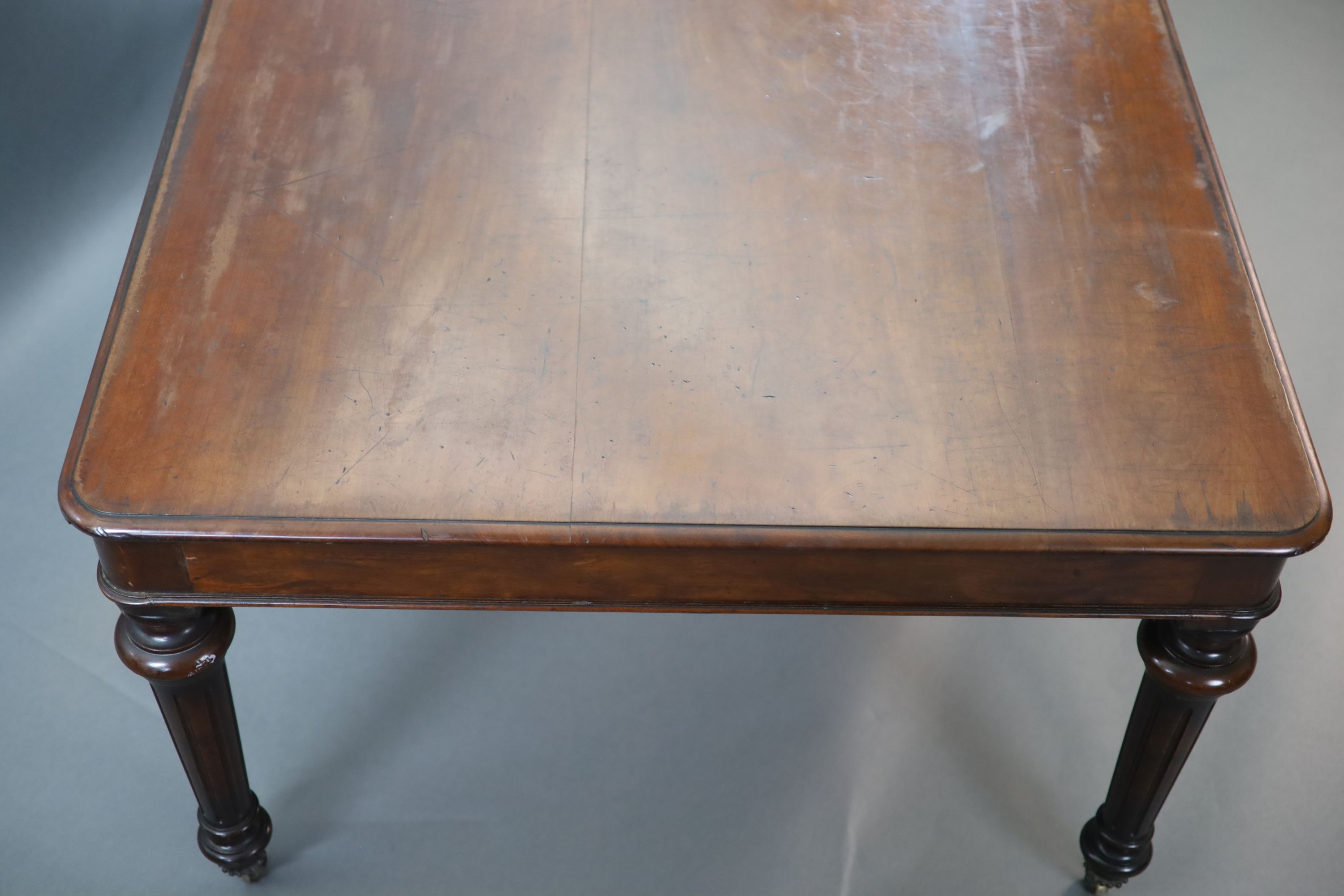 A Victorian mahogany library table, W.182cm D.121cm H.77cm